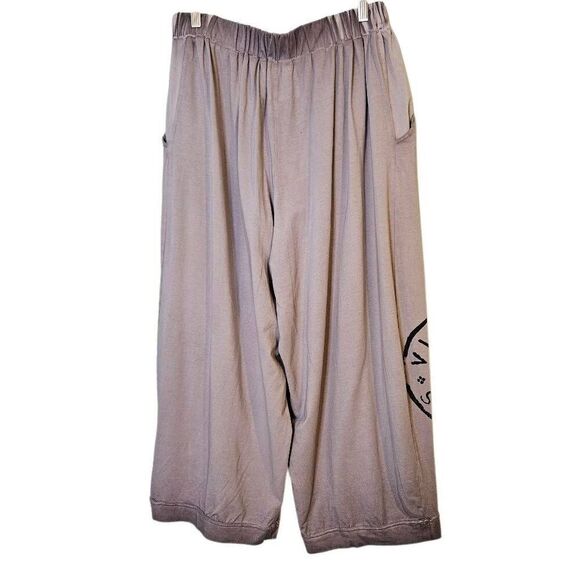 LUUKAA harem pants, gray wide leg.  Size L. # 847 - Picture 3 of 4